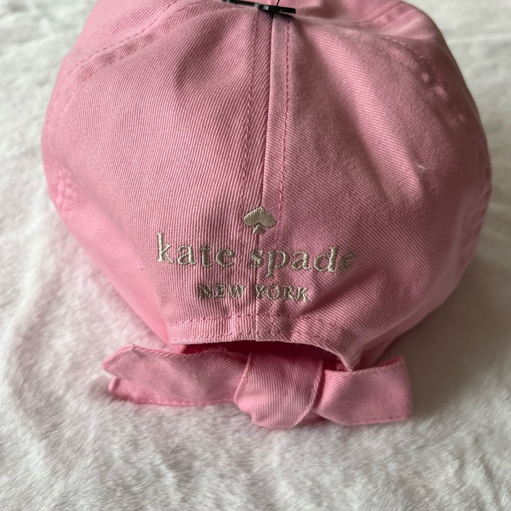 NWT Women’s Kate Spade Pink Bow Baseball Cap with Spade Logo - Picture 2 of 6